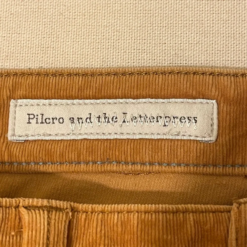 Pilcro and the‎ Letterpress Womens 25 Serif Corduroy Skinny Pants Mustard Yellow